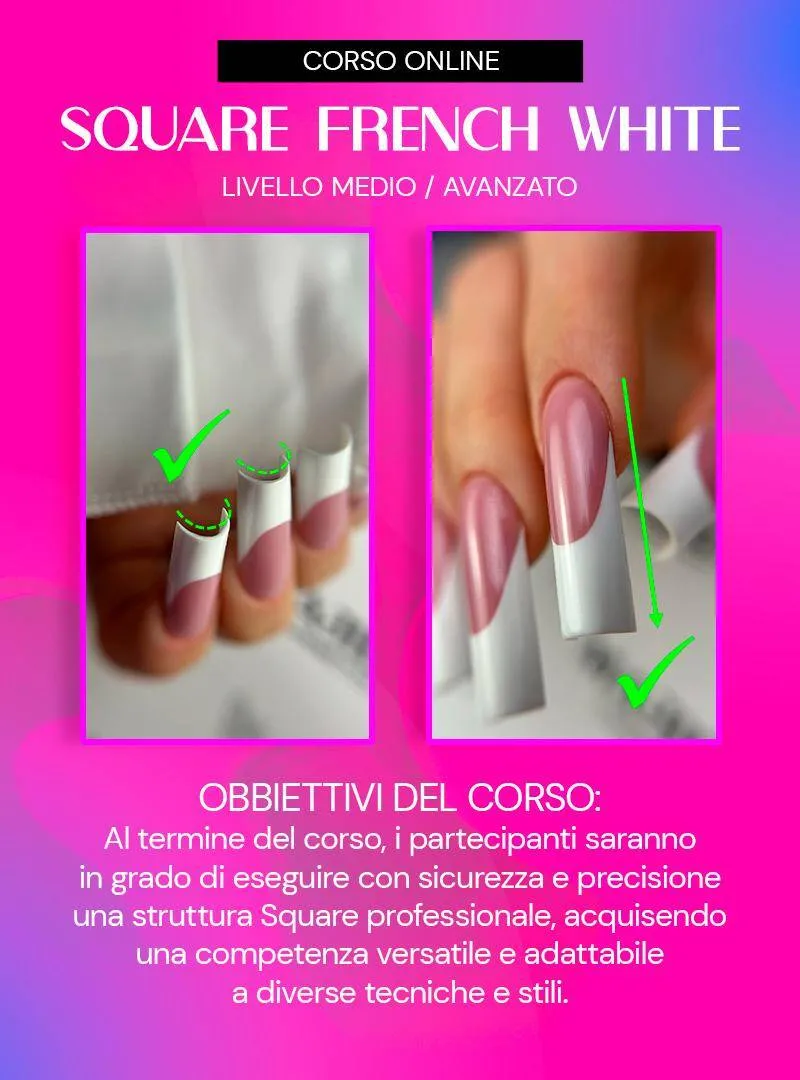 Majida Square French White Corso Online con Assistenza Master