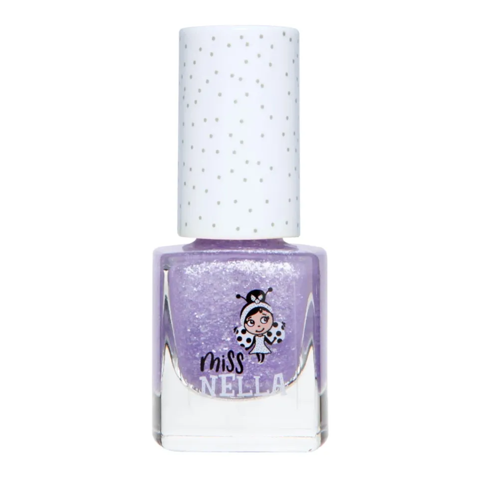 Miss Nella Sparkly Zebra smalto peel off lilla glitter coprente
