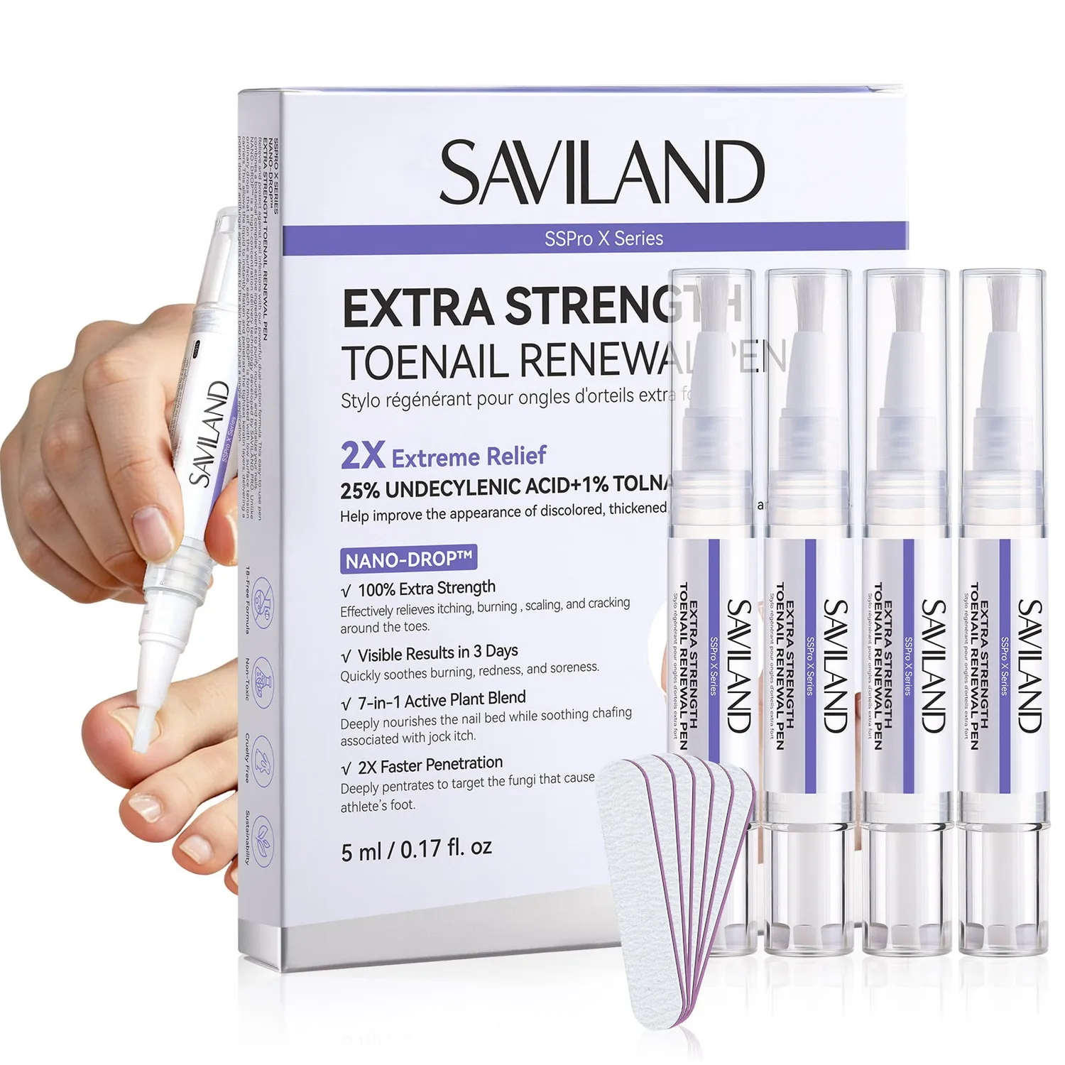 Saviland Extra-Strength penna unghie antimicotico riparatore
