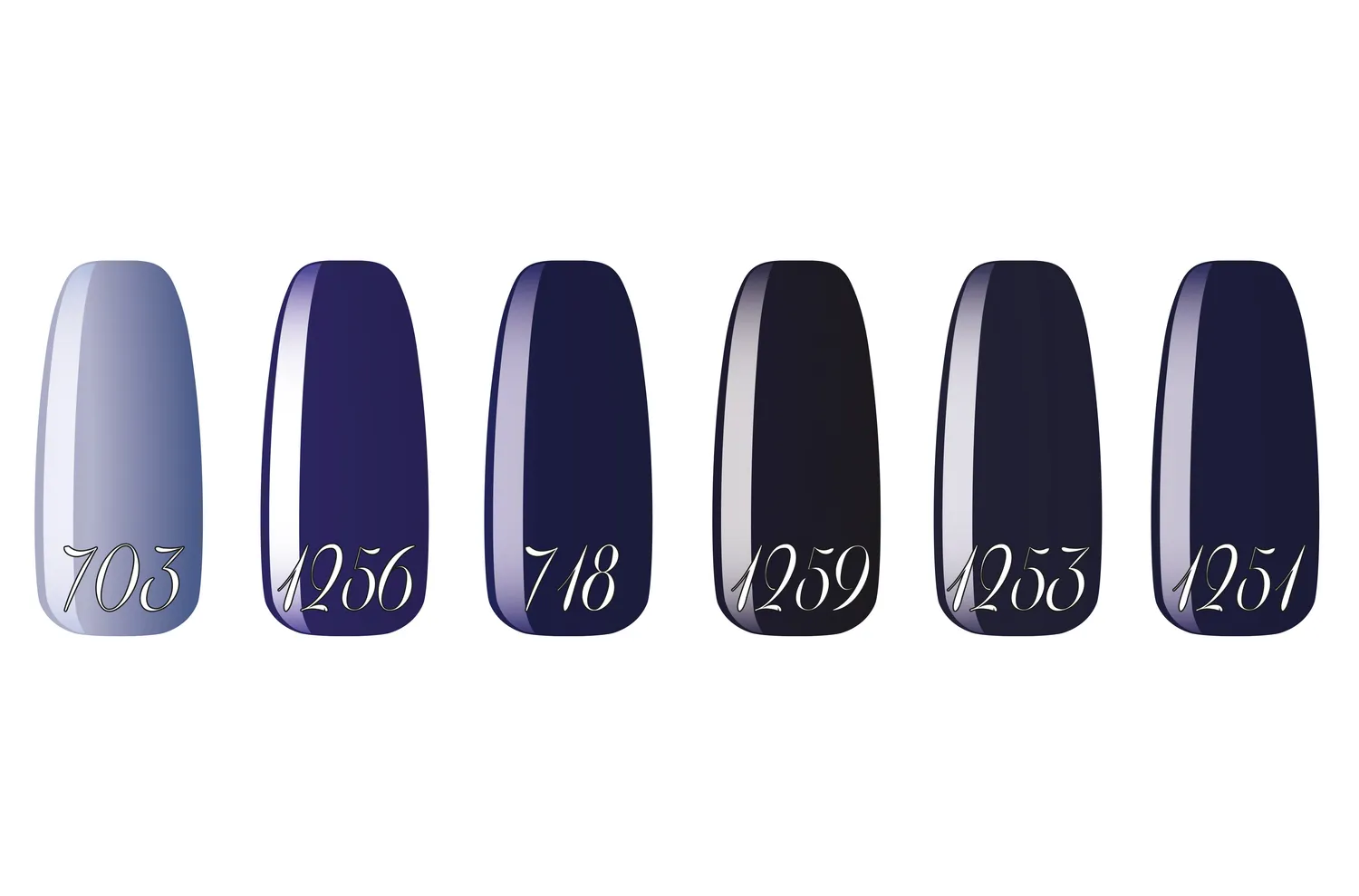 New Nails System Blues Collection smalto semipermanente 6 blu