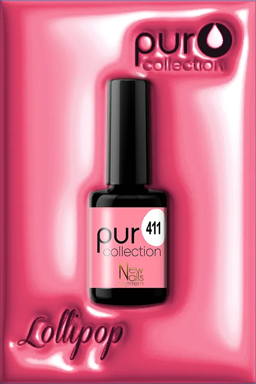 New Nails System Lollipop 411 smalto semipermanente rosa fluo