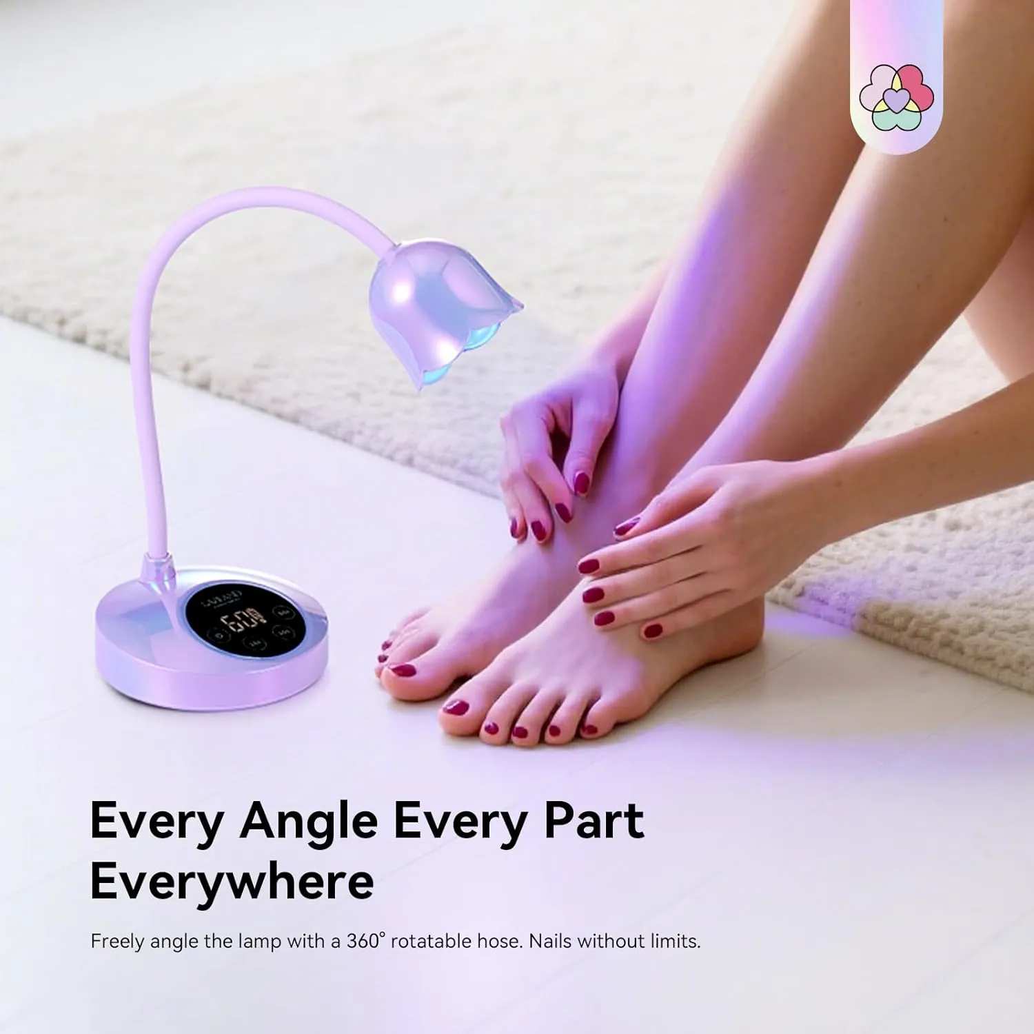 Saviland Lampada Unghie UV LED Rosa Ricaricabile 8 Secondi