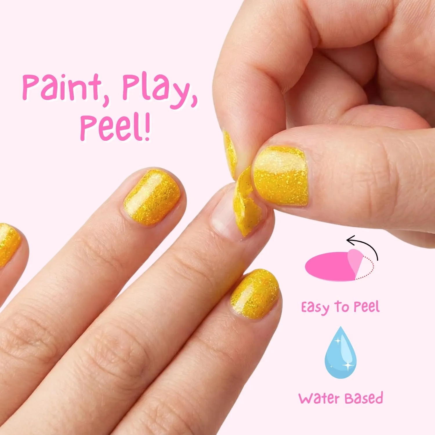 Miss Nella Honey Twinkles smalto giallo glitter coprente