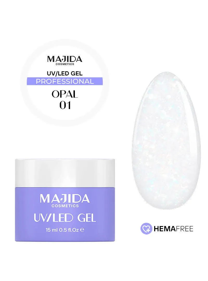 Majida Cosmetics Gel Opal 01 Ricostruzione Glitter 15 ml