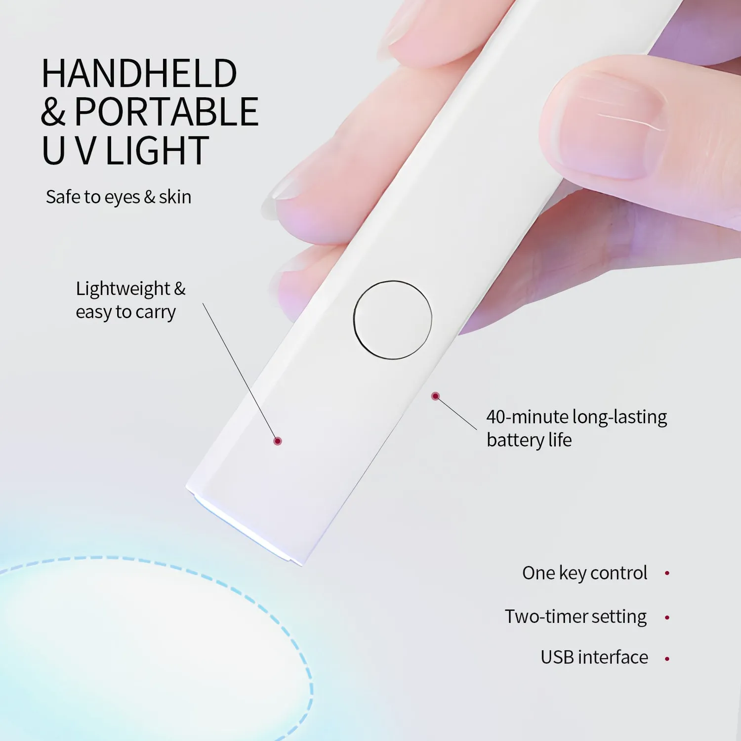 Saviland JZ-1 Mini Lampada UV LED Unghie Portatile 3W