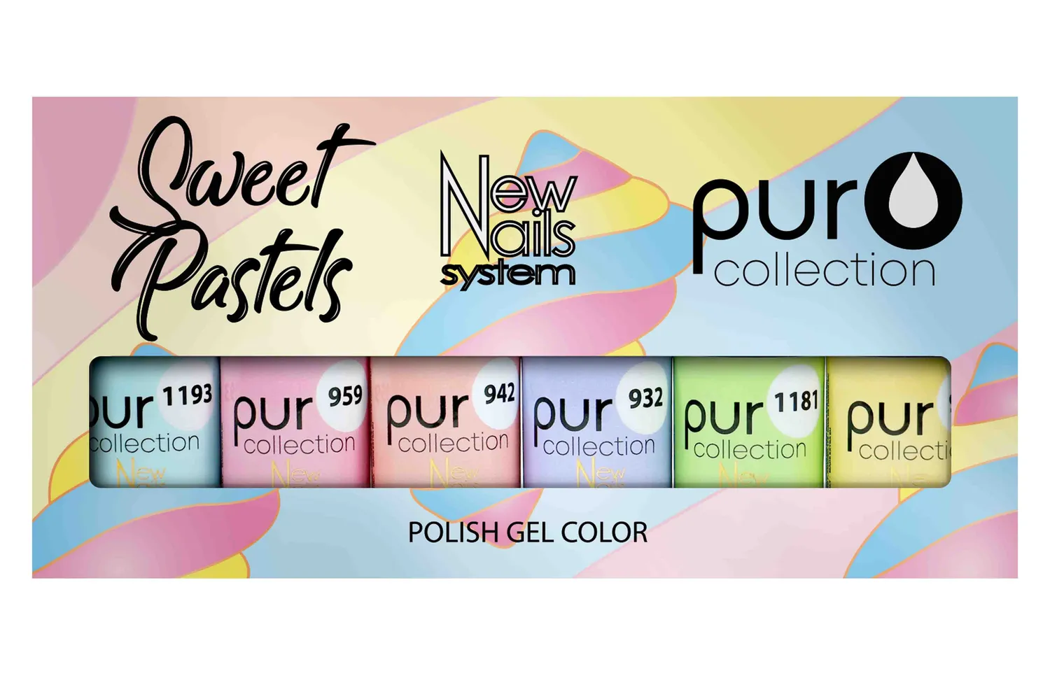 New Nails System Sweet Pastel set 6 smalti semipermanenti pastello
