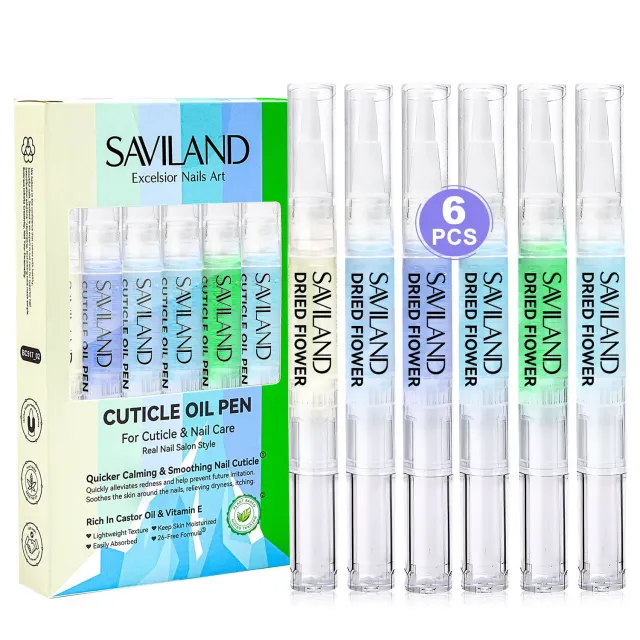 Saviland Olio Cuticole Penna 6 Pezzi Vegetale Nutriente