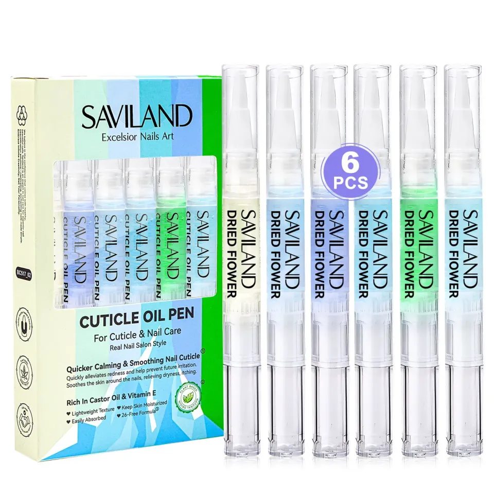 Saviland Olio Cuticole Penna 6 Pezzi Vegetale Nutriente