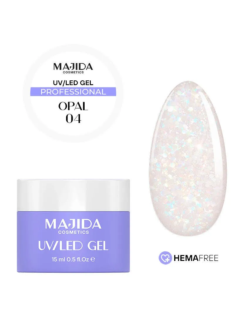 Majida Cosmetics Gel Opal 04 gel unghie 15ml glitter