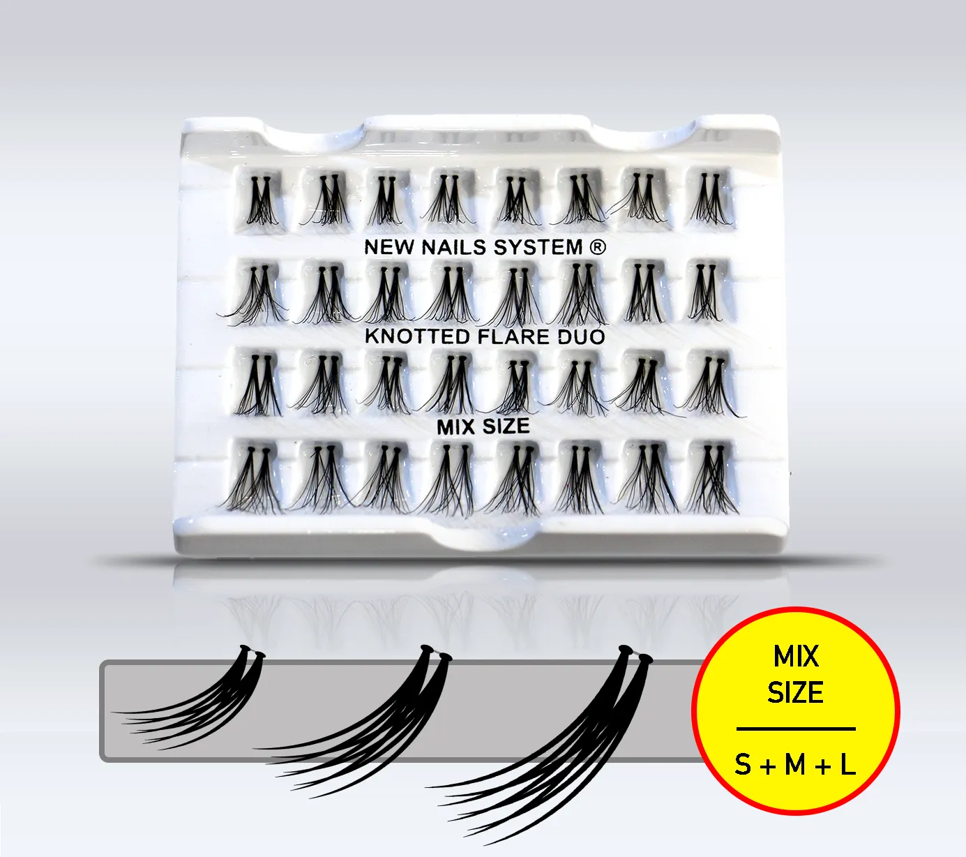 New Nails System Duo ciglia ciuffetti mix 32 coppie