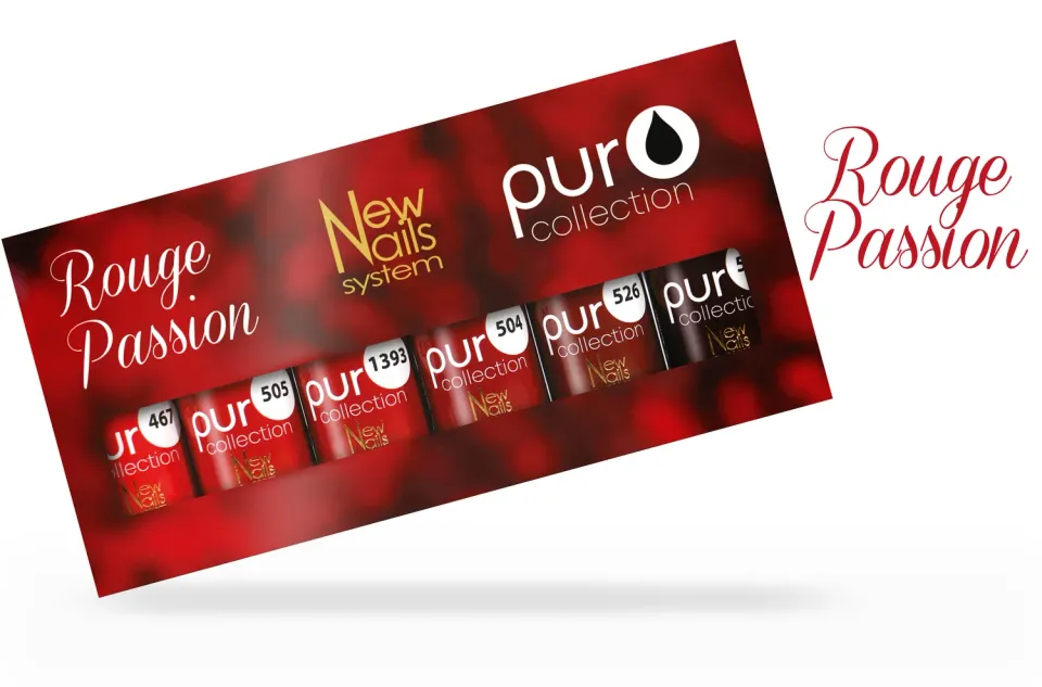 New Nails System Rouge Passion set 6 smalti semipermanenti rossi