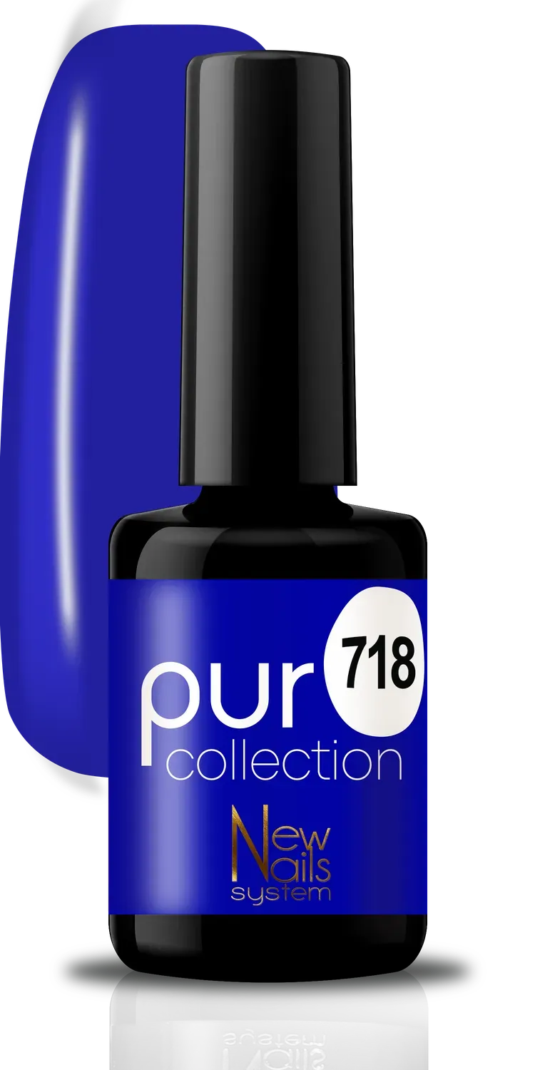 New Nails System Blues 718 smalto semipermanente blu elettrico