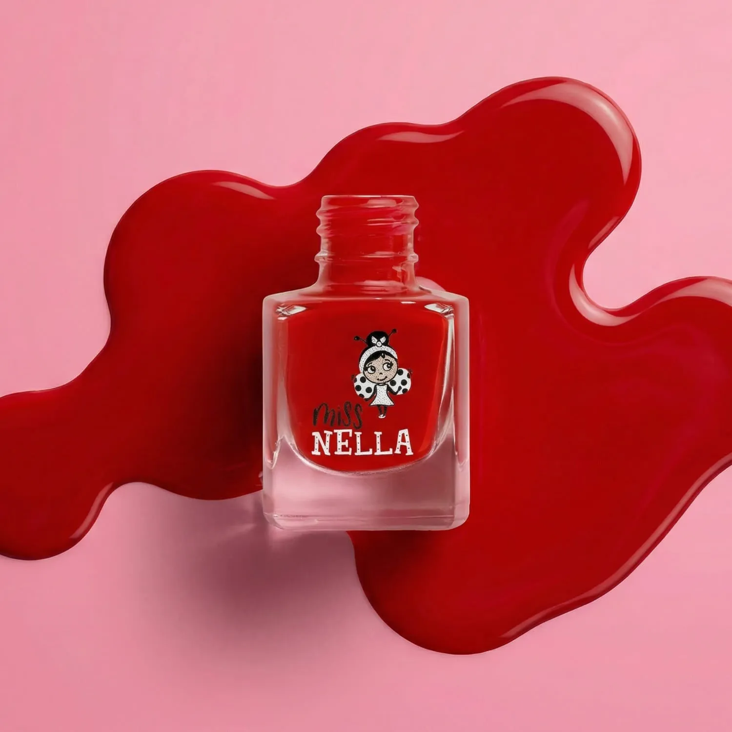 Miss Nella Class Clown smalto peel off rosso arancio bimbe