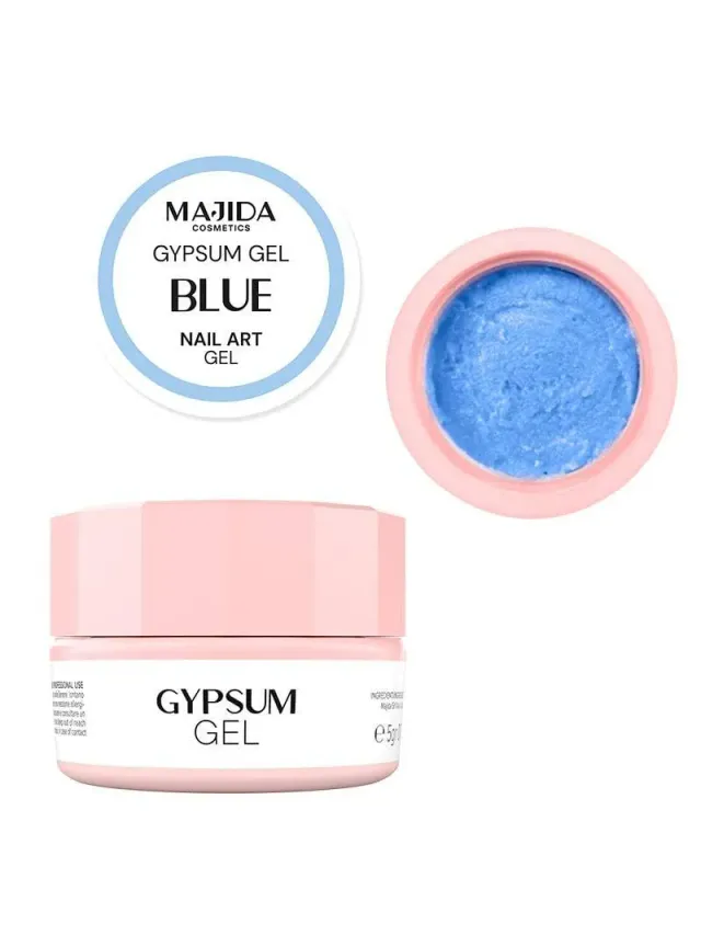 Majida Cosmetics Gypsum Gel Blue gel nail art effetto gesso