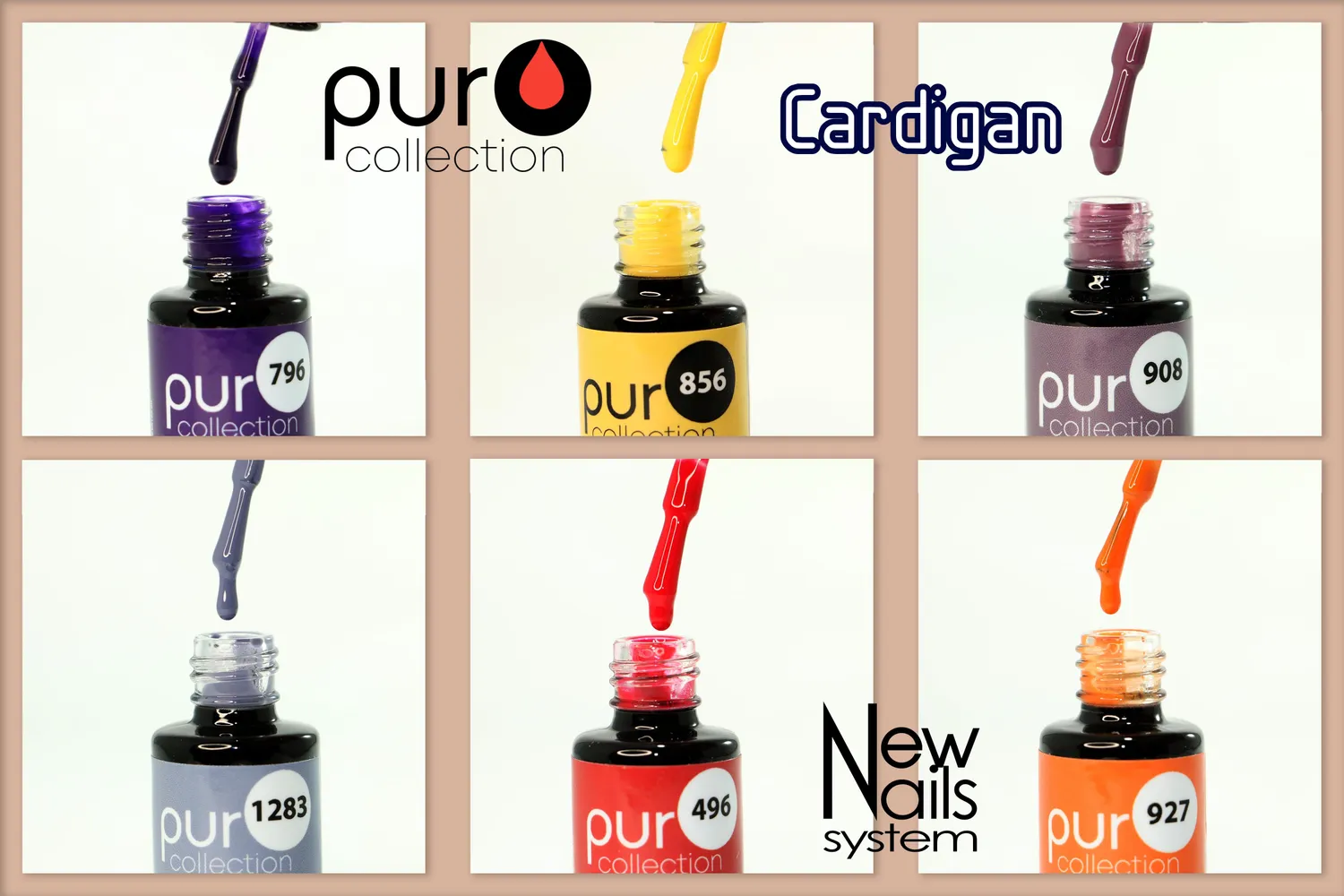 New Nails System Cardigan Collection set 6 smalti semipermanenti