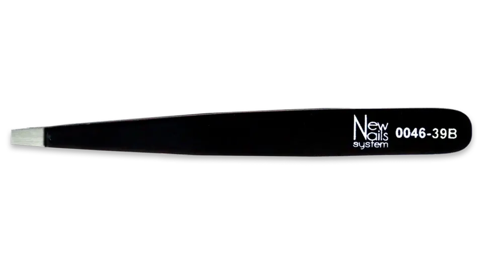 New Nails System 0046-39b pinzetta ciglia acciaio