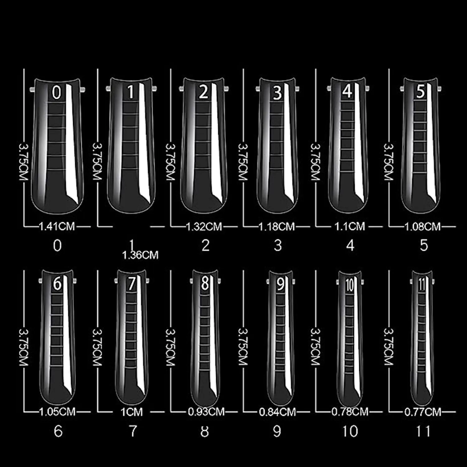 New Nails System Dual Form Medium Square Quadrata Allungamento 120 pz