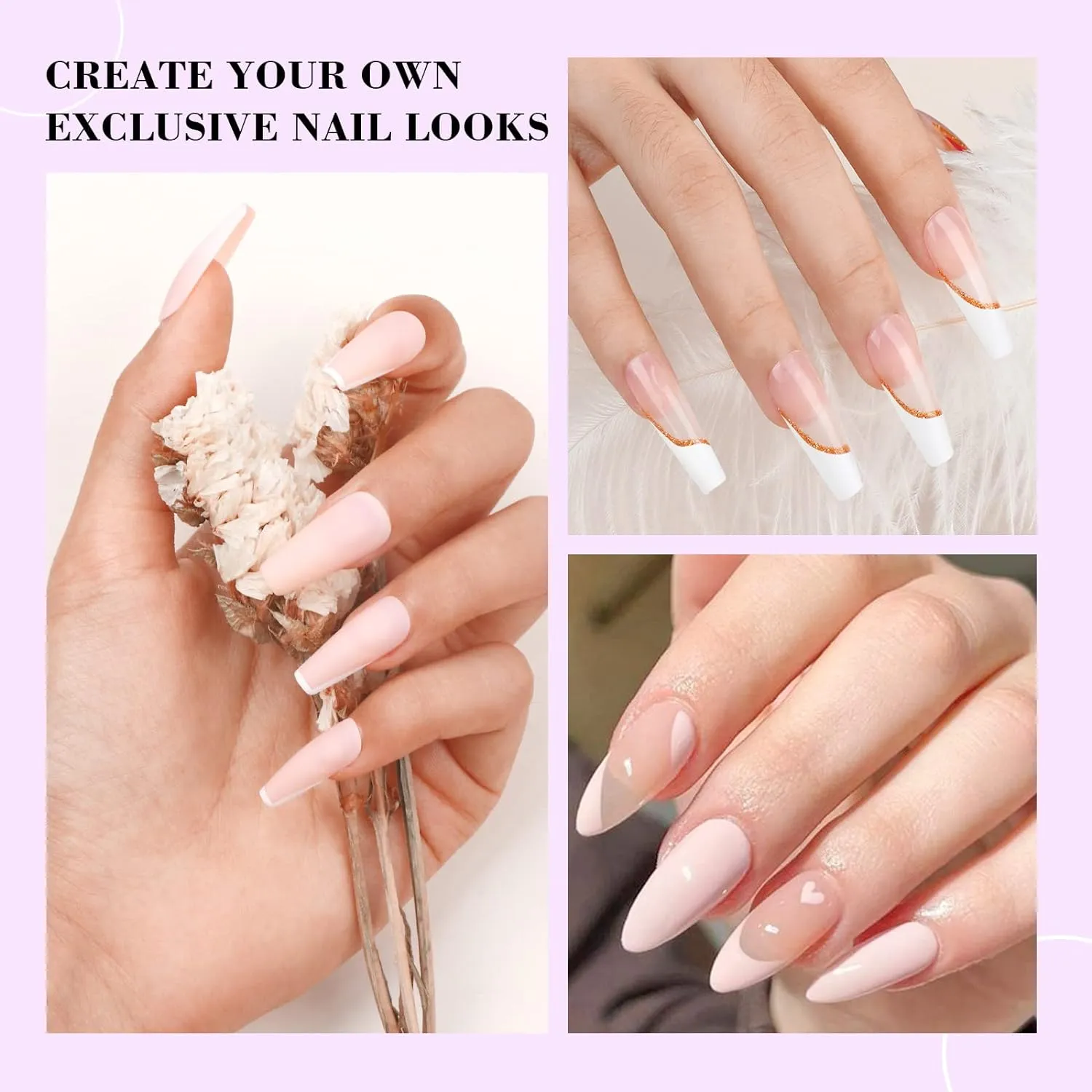 Saviland French Tip timbro unghie french 5 pezzi silicone