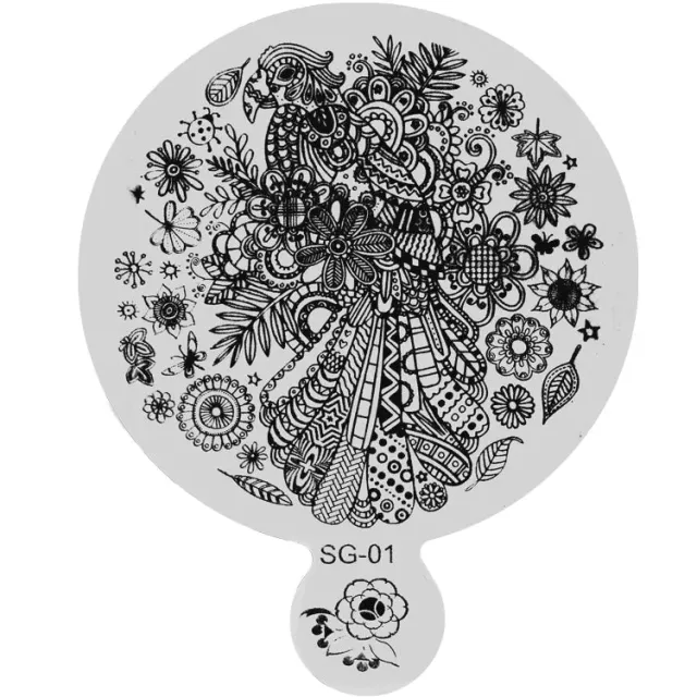 New Nails System Stamping Plate 01 piastra nail art