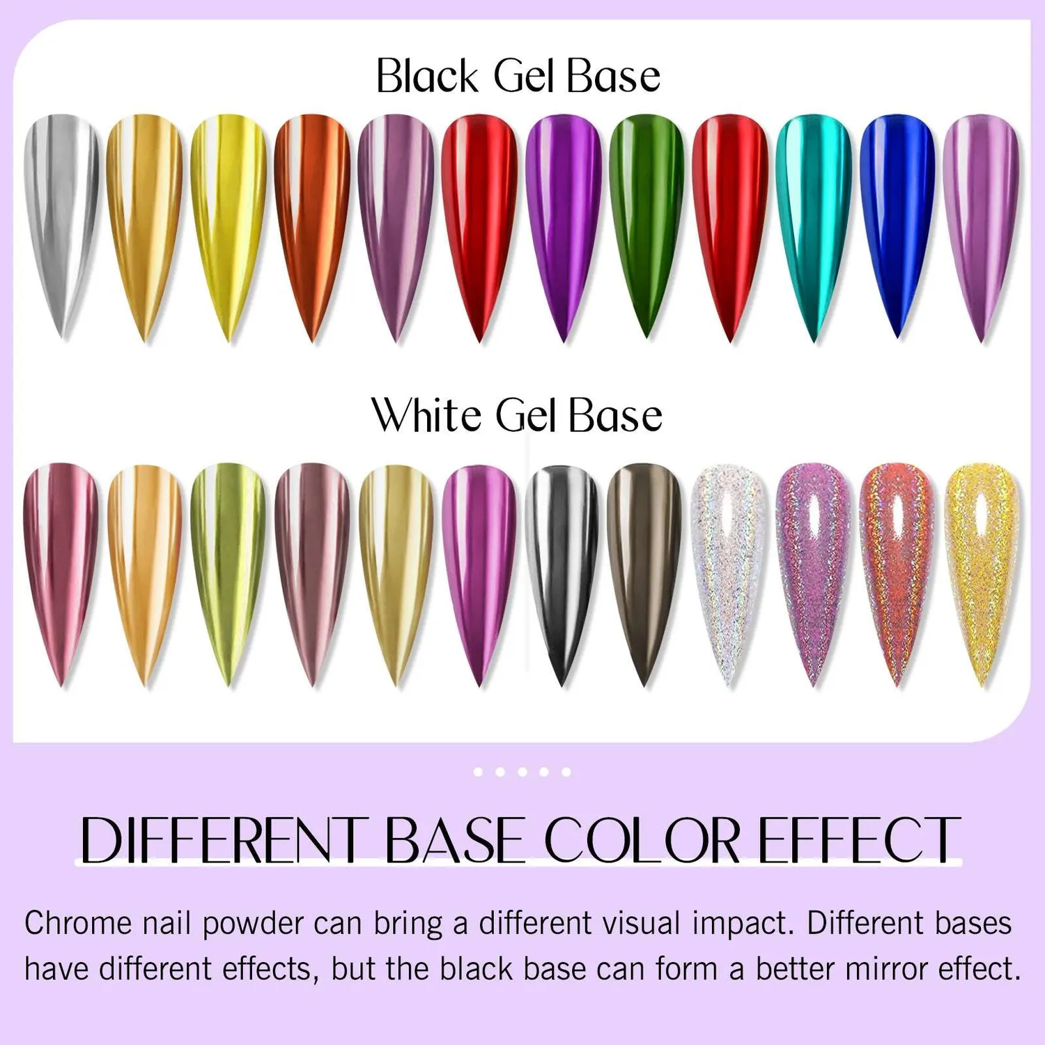 Saviland Chrome set polveri specchio 24 colori 0,3 g