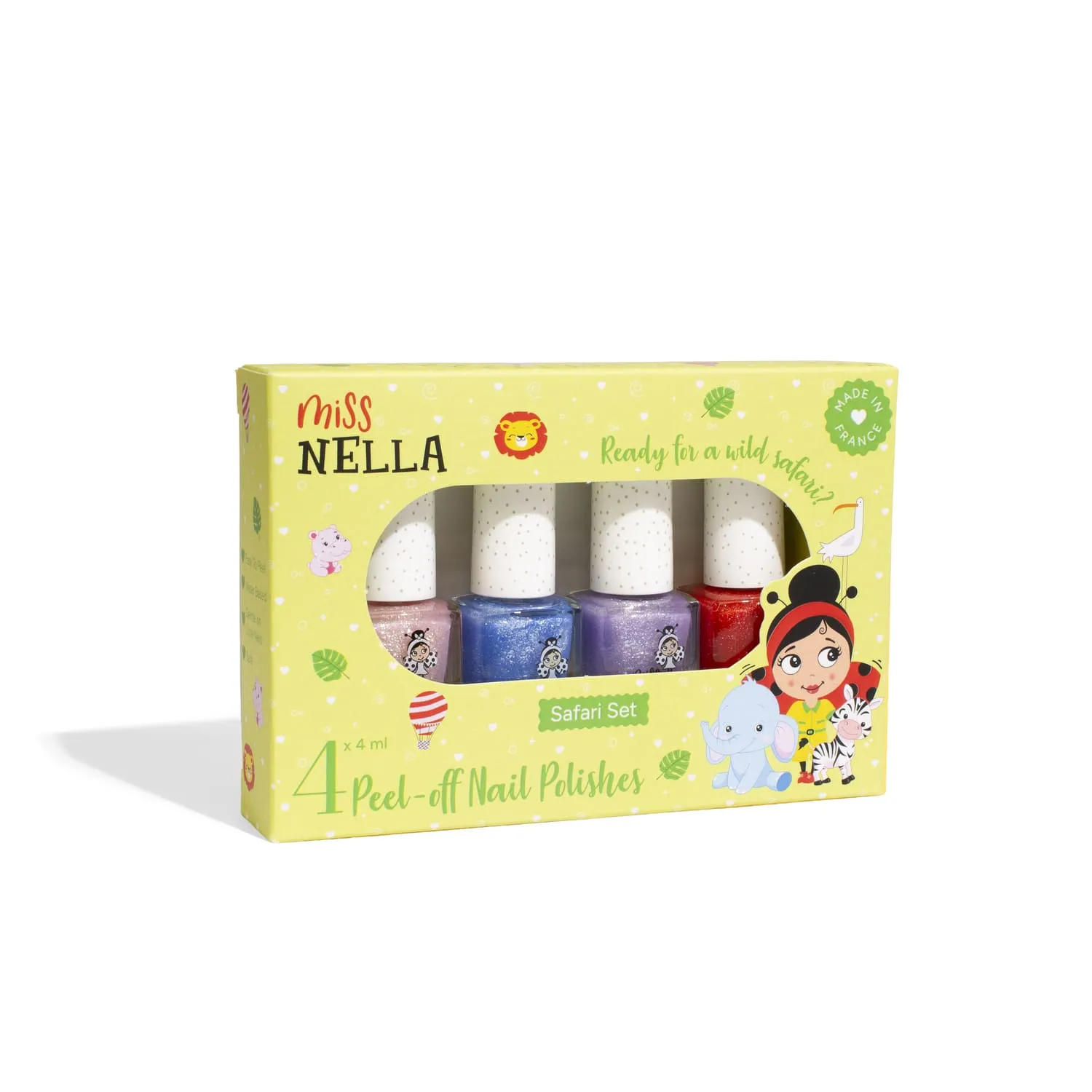 Miss Nella smalto bambini peel-off set 4 pezzi atossico