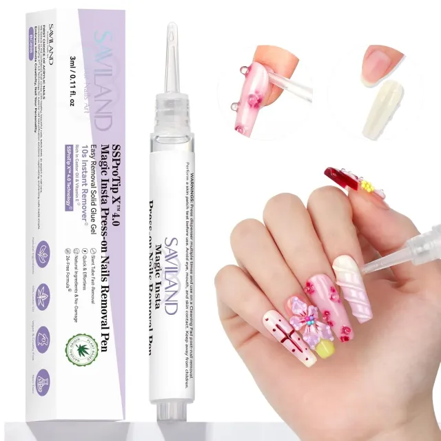 Saviland Penna Solvente Colla Unghie gel solido vitamina E