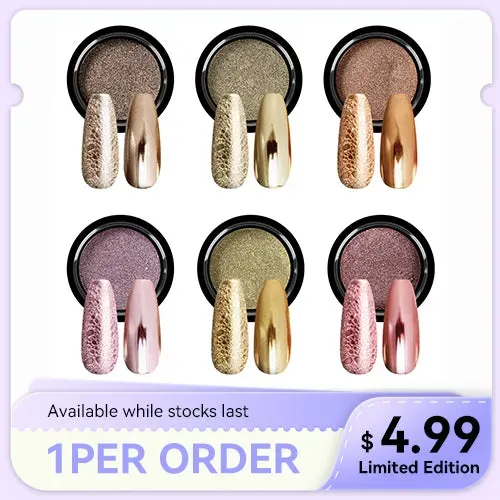 Saviland Polvere Chrome Oro Effetto Specchio 6 Colori 2g