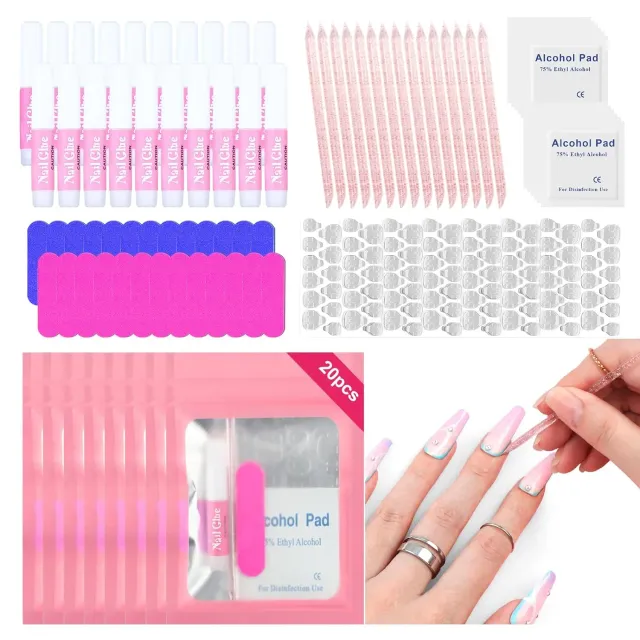 Saviland Press On Kit Accessori Unghie 20pz Completo