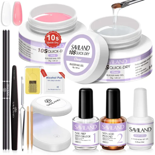 Saviland Builder Gel Clear rapido con lampada 30 ml