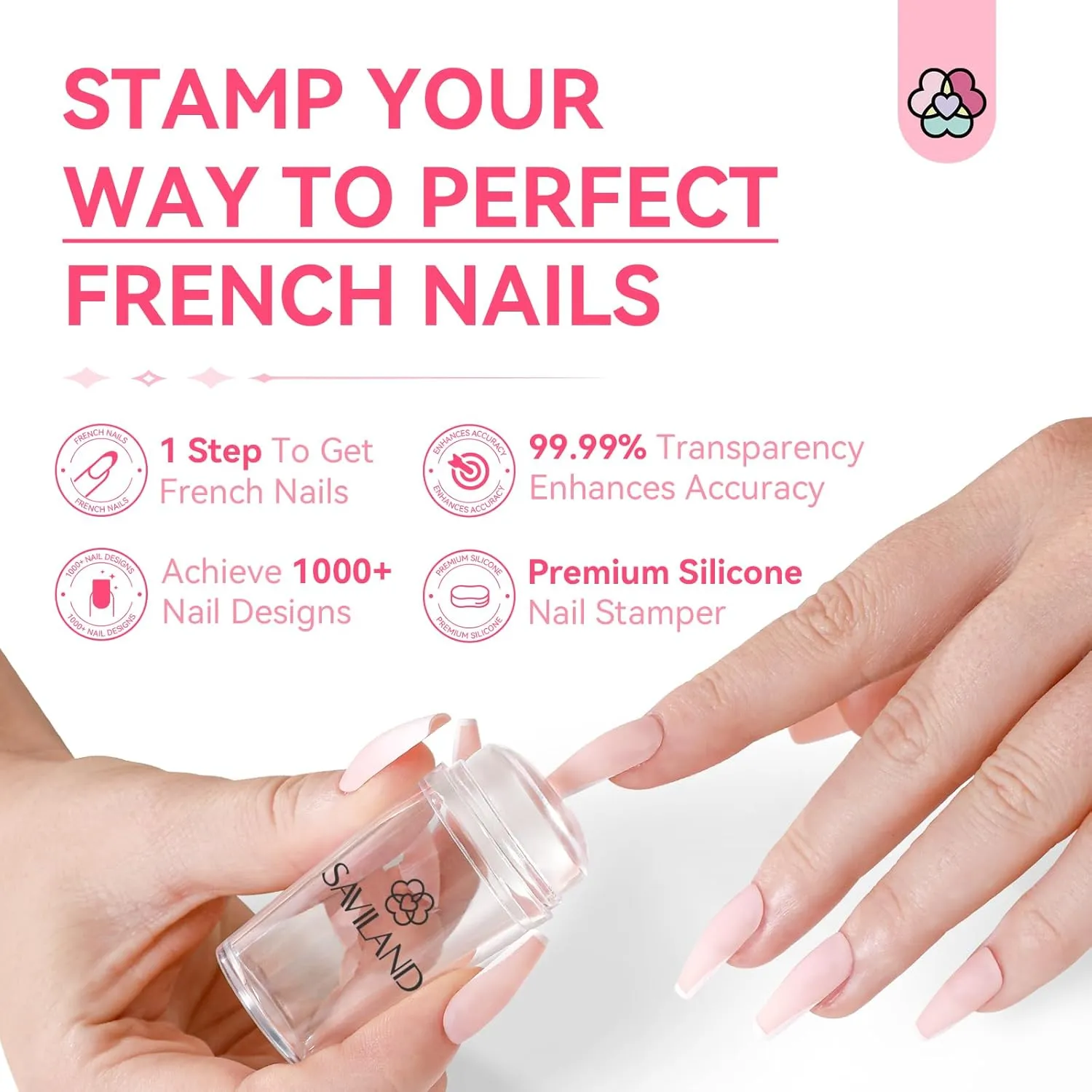Saviland French Kit 2 Timbri Jelly Unghie rapido
