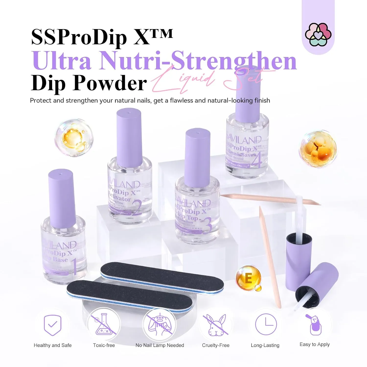 Saviland SSProAcryl X Clear polvere acrilica trasparente durata 30 giorni