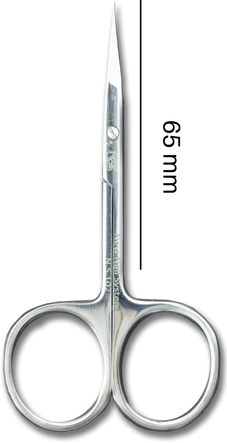 New Nails System NS102 forbici cuticole punta gancio inox