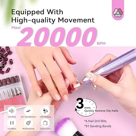 Saviland Dip Powder kit 20 colori con fresa e liquidi