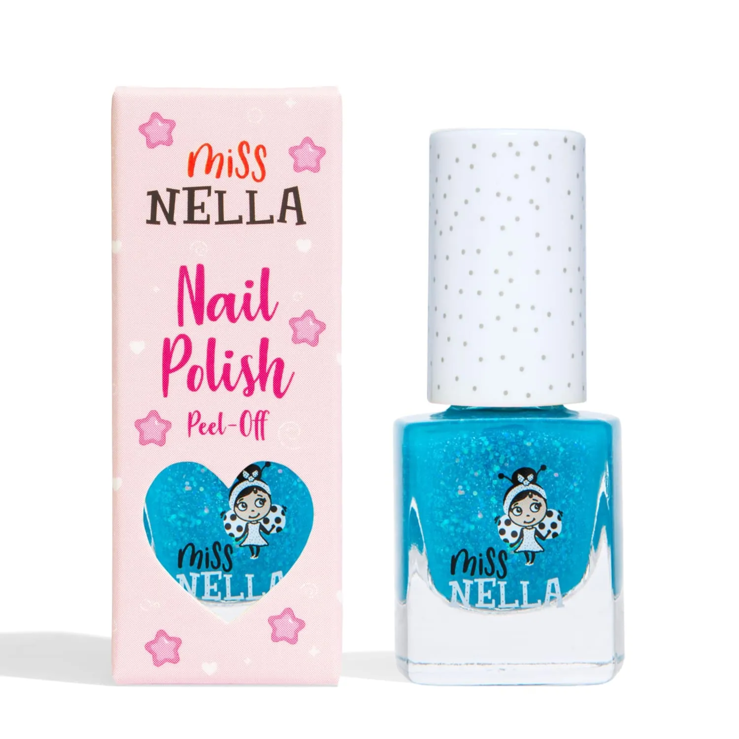 Miss Nella Under The Sea smalto blu glitter peel off