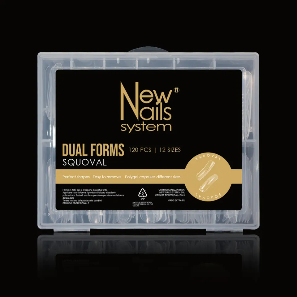 New Nails System Dual Form Medium Squoval Quadrata 120 pz