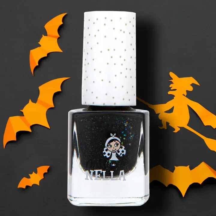Miss Nella Surprise Party smalto nero glitter peel off