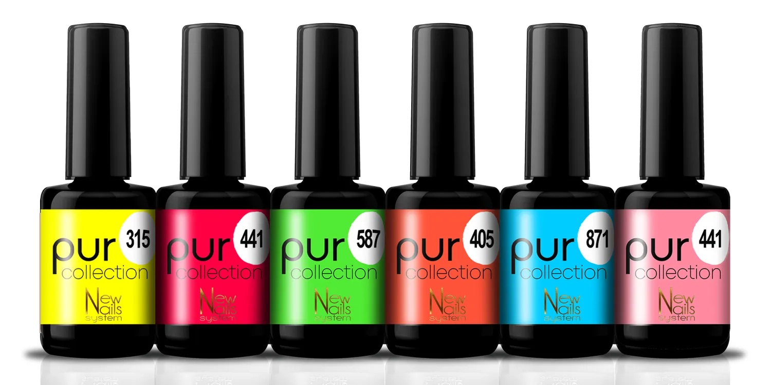 New Nails System Lollipop Set 6 Smalti Semipermanenti Fluo