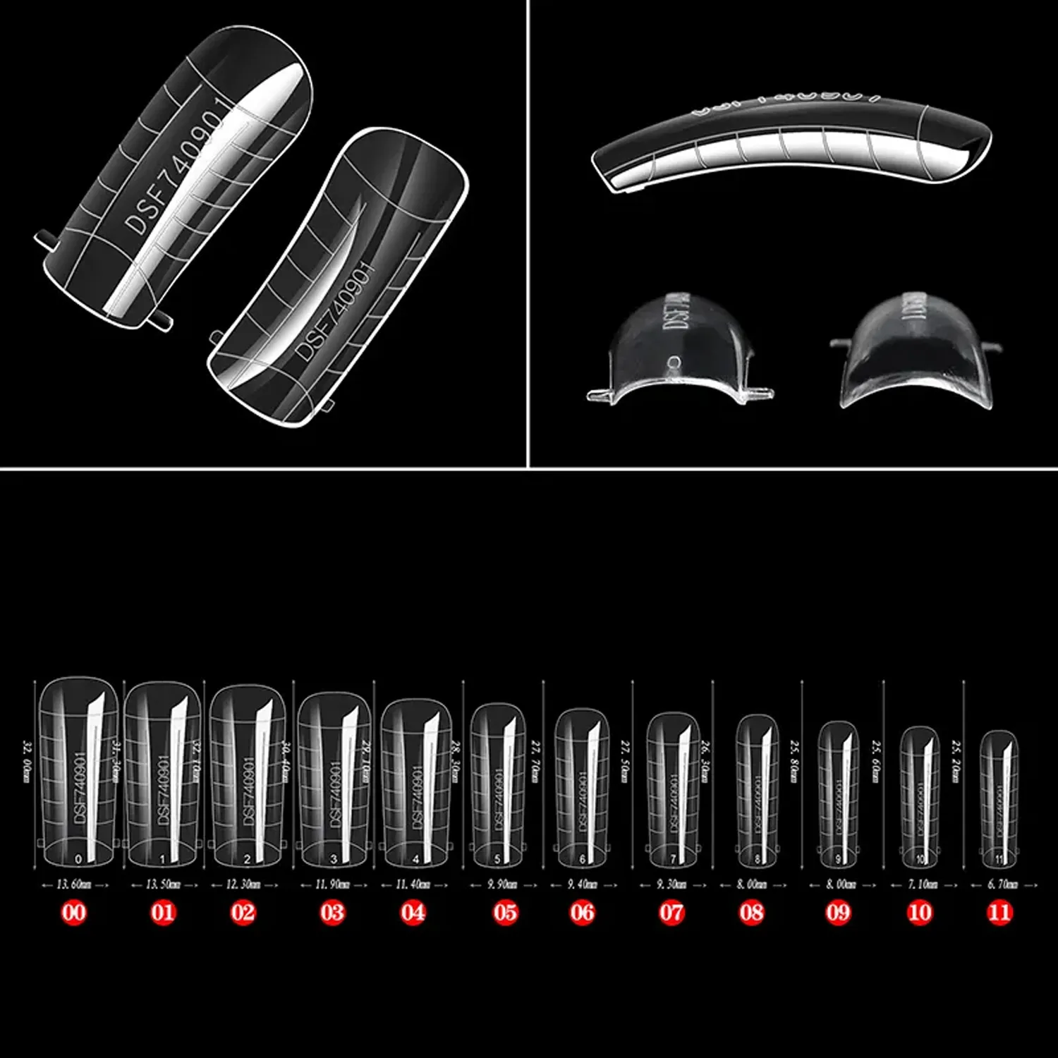 New Nails System Dual Form Medium Oval 120 pz per Acrygel
