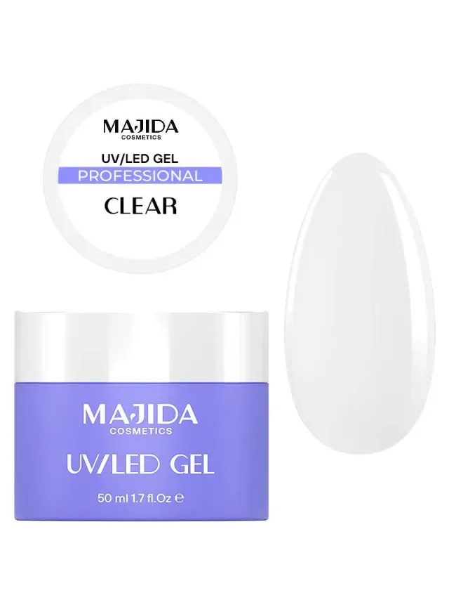 Majida Cosmetics Professional Clear gel unghie 50 ml trasparente