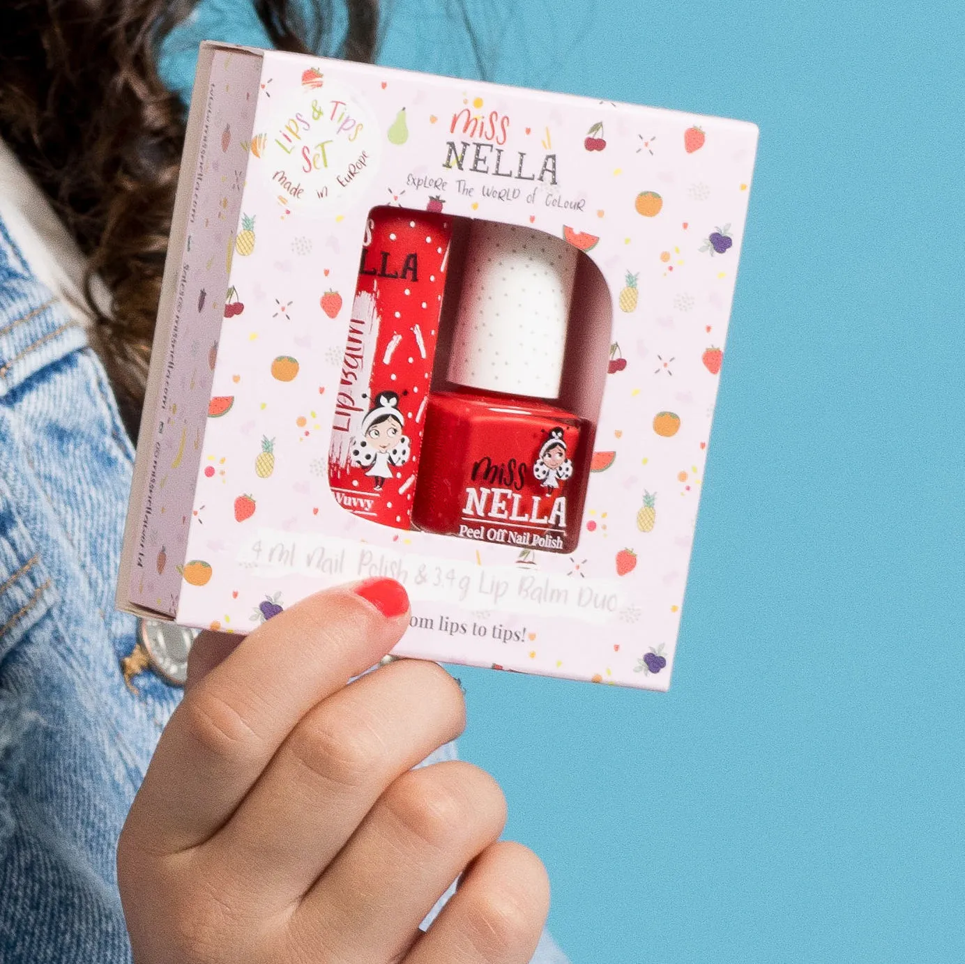 Miss Nella Lips & Tips Duo set smalto balsamo ciliegia