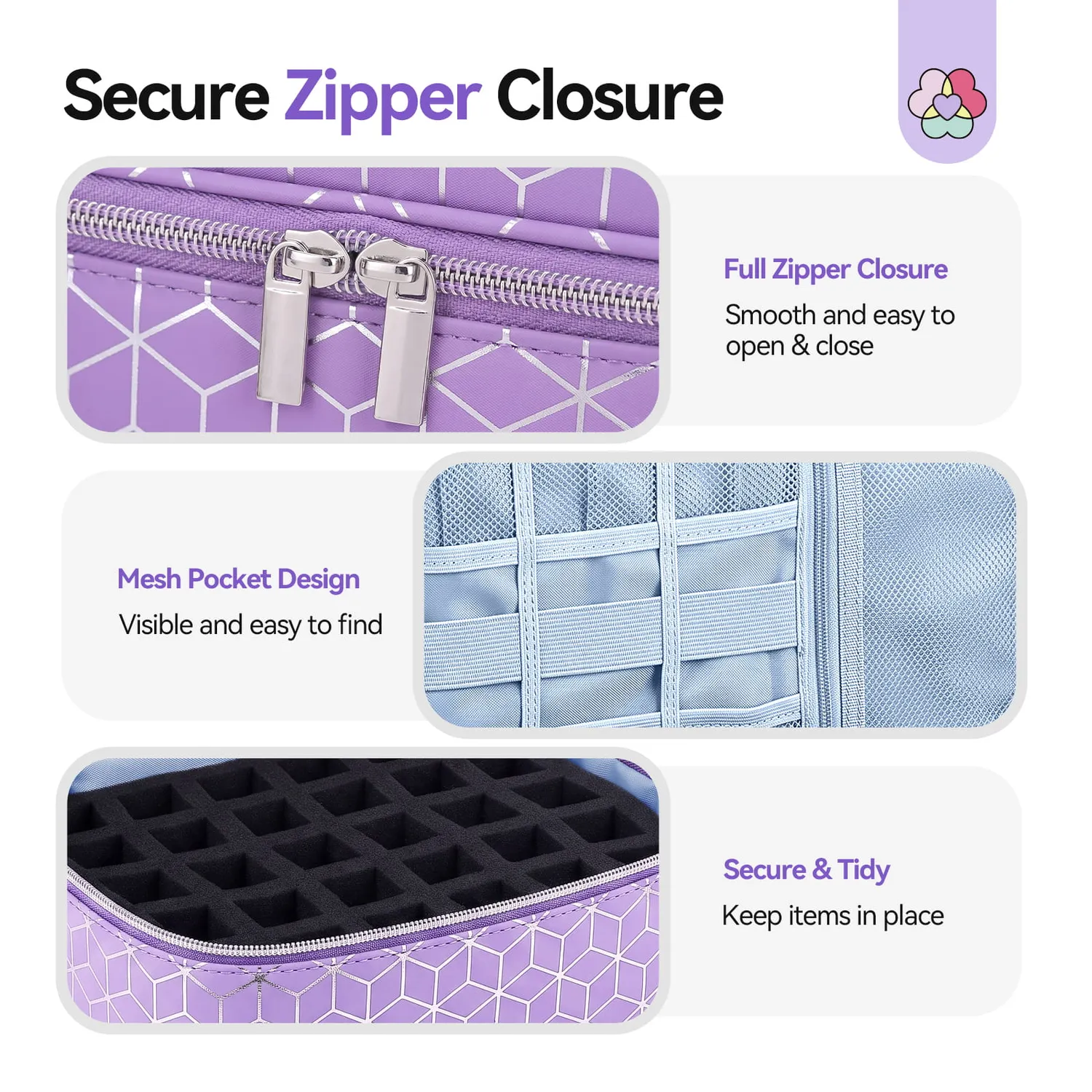 Saviland Borsa Organizer Smalti Viola 30 Flaconi
