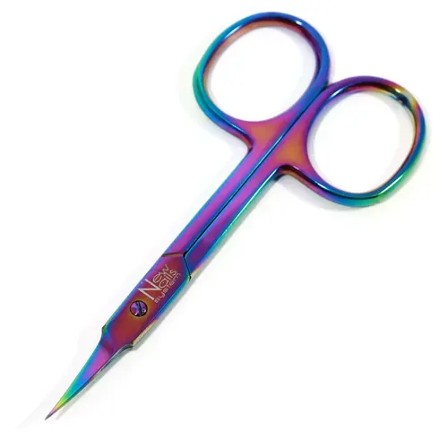 New Nails System Rainbow Forbici Cuticole Punta Sottile Inox