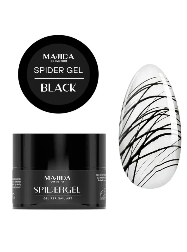 Majida Spider Gel Nero art gel elastico linee precise