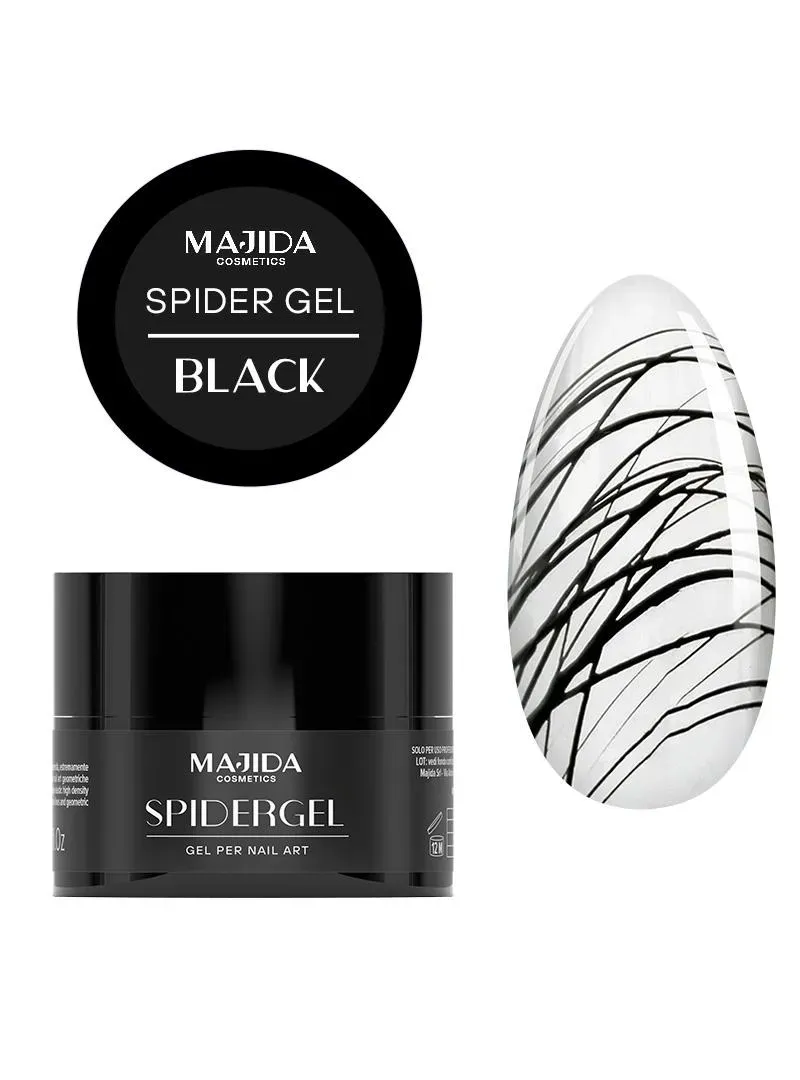 Majida Spider Gel Nero art gel elastico linee precise