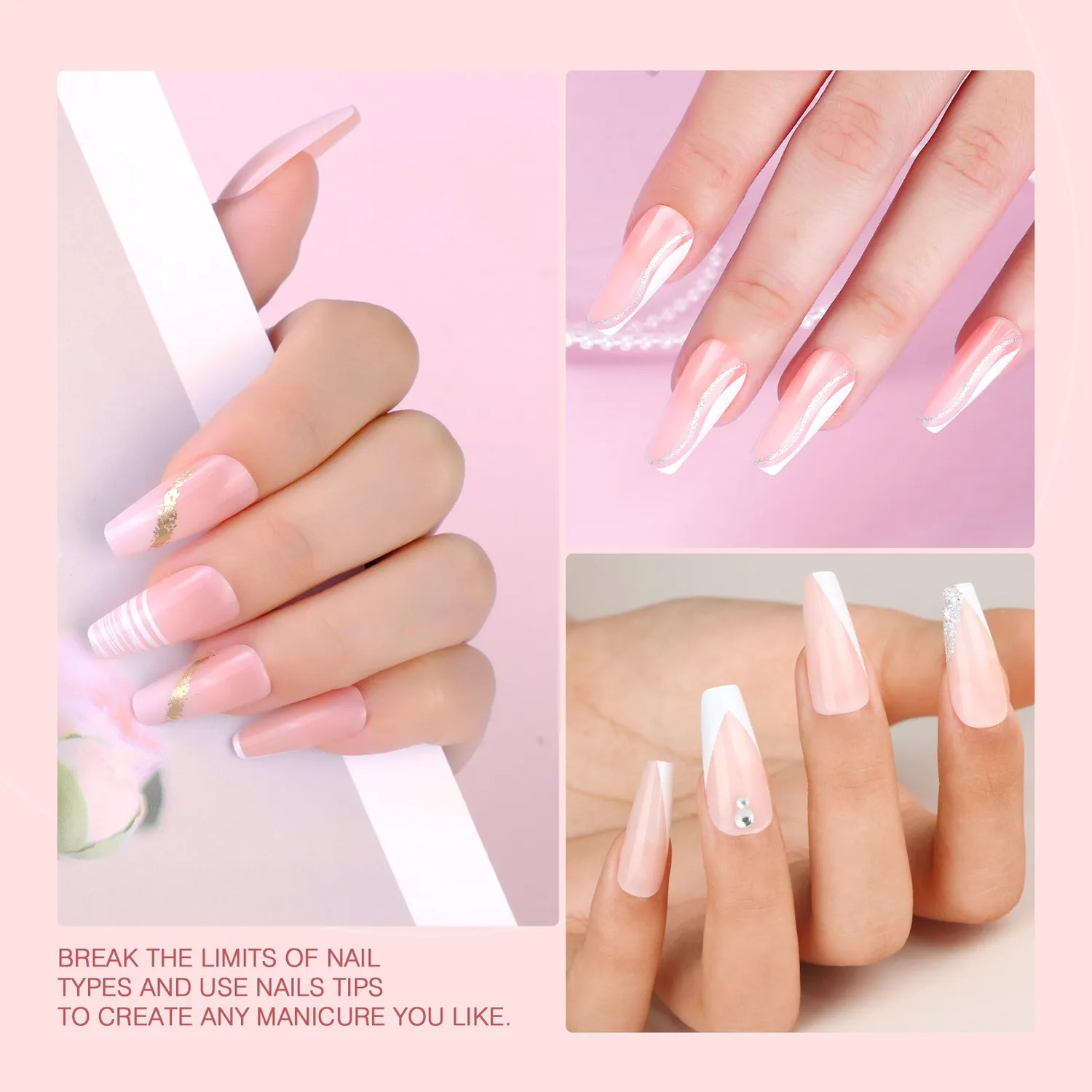 Saviland kit extension gel con lampada tip coffin