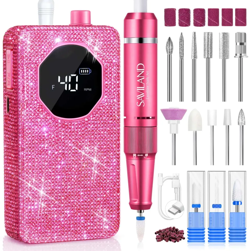 Saviland Barbie Pink Fresa Unghie 40000RPM display HD