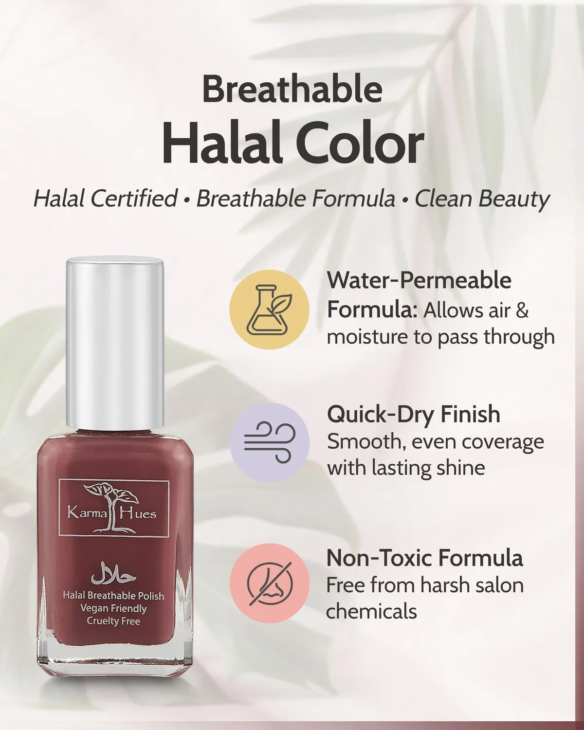 Karma Organic Sufia smalto halal traspirante wudu