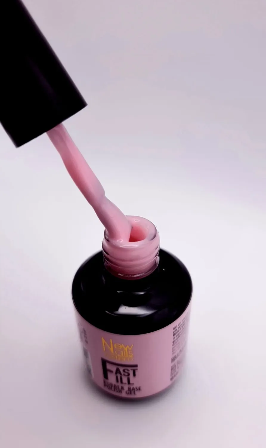 New Nails System Fast Fill Baby Pink rubber base fibre UV LED