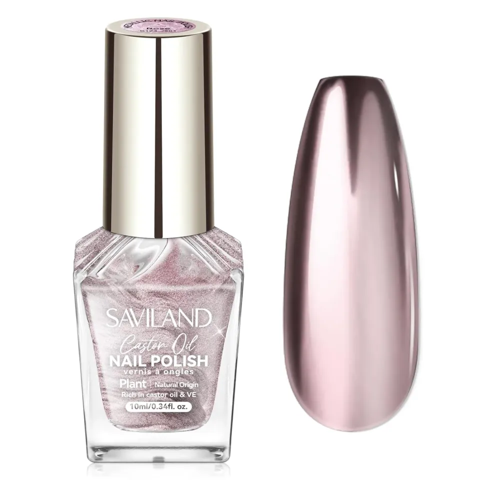 Saviland Smalto Rose Gold Effetto Specchio Asciugatura Rapida