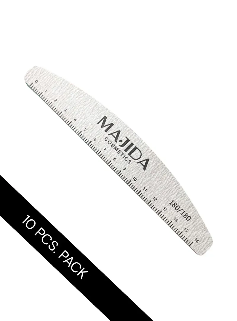 Majida Cosmetics Lima 180/180 Mezzaluna Unghie 10 pz Waterproof